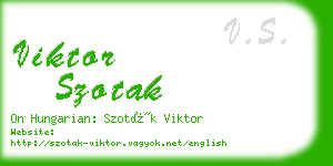 viktor szotak business card